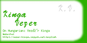 kinga vezer business card